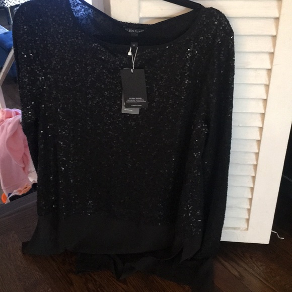Eileen Fisher sequin top - Picture 3 of 4